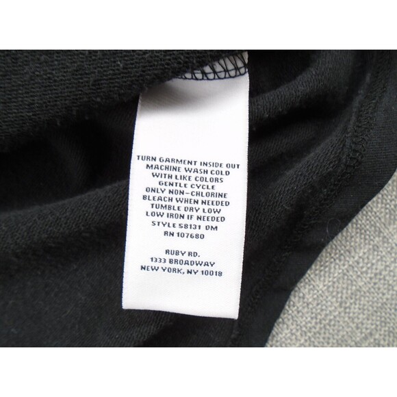 Ruby Rd. Women's Zipper Sweater Size Medium Black Thin w/ Drawstring - Picture 10 of 16